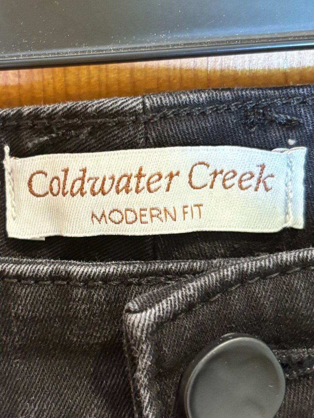 Coldwater Creek Modern Fit Women's Dark Blue Denim Jeans, Size: 16 - Picture 10 of 15